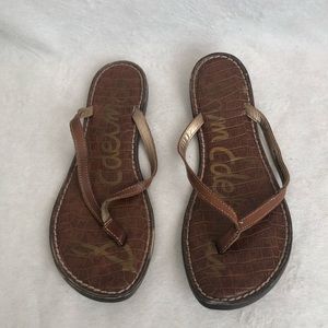 Sam Edelman brown sandals flip flops Gracie